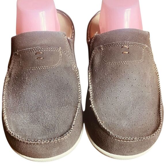 Gecko Man Suede Slip-On Loafers Memory Foam Insole Moccasin Design Shoe - Picture 1 of 9